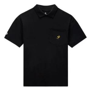 Converse x Peanuts Shapes Polo Shirt Asia Sizing 'Black' 10024381-A01