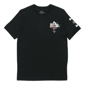 Nike Sportswear Print Casual Sports Short Sleeve Black DB6136-010