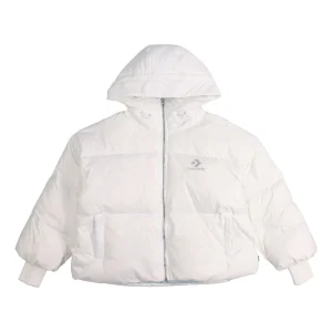 (WMNS) Converse Short Down Fill Puffer Hooded Jacket Asia Sizing 'White' 10019326-A01