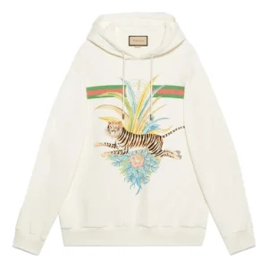 Gucci GUCCI TIGER Hooded Sweatshirt 'Ivory' 623244-XJD3Z-9242