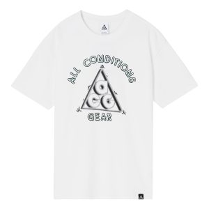 Nike x ACG Outdoor Sports Alphabet Printing Short Sleeve White DD8811-121
