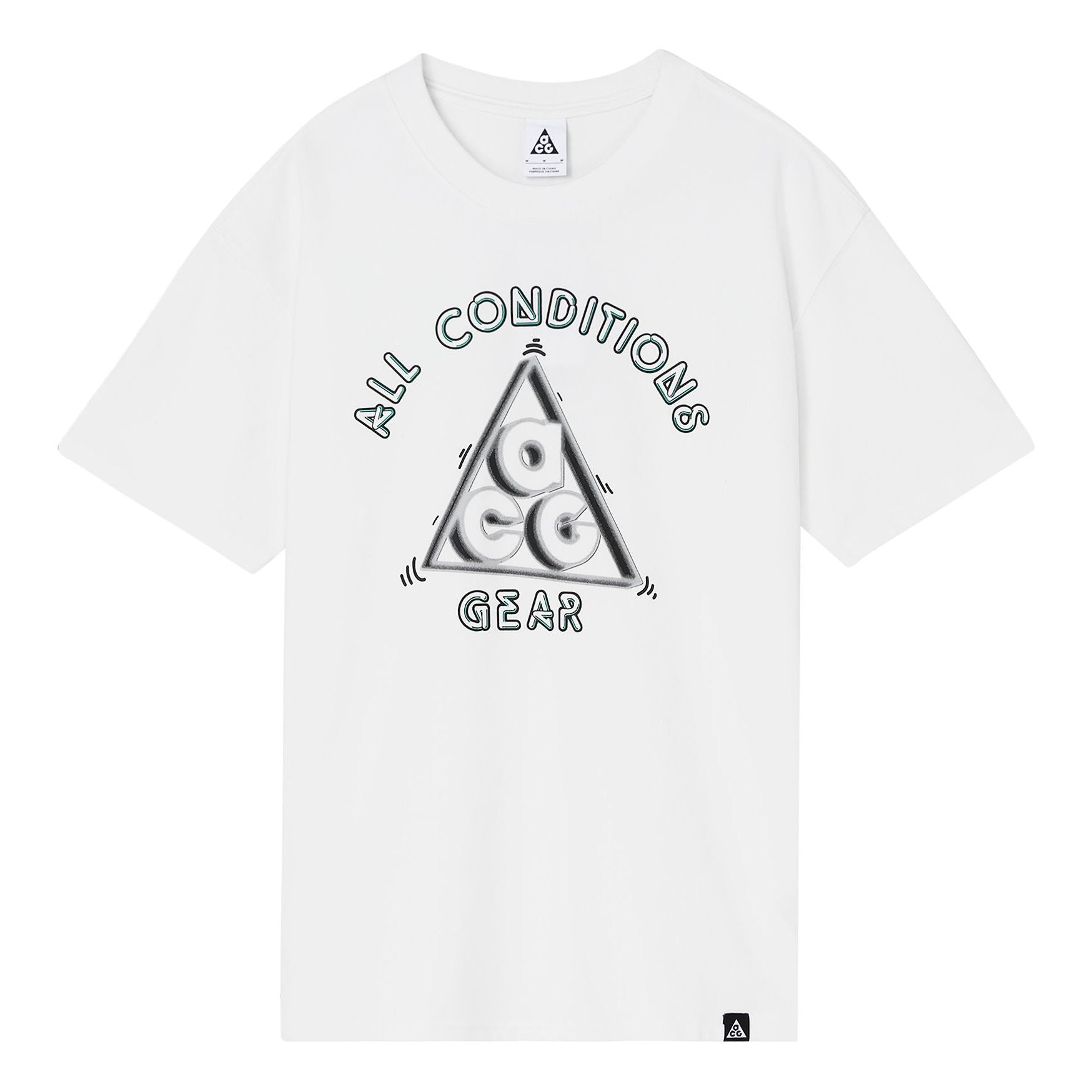 Nike x ACG Outdoor Sports Alphabet Printing Short Sleeve White DD8811-121