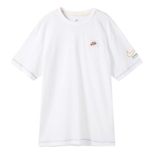 Men's Nike Nsw Tee Swoosh 50 Lbr Casual Sports Breathable Printing Short Sleeve White T-Shirt DJ1394-100