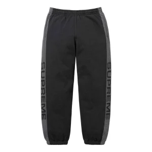 Supreme Jacquard Stripe Sweatpants 'Black Grey' SUP-SS24-043