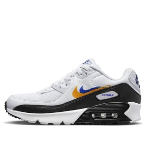 (GS) Nike Air Max 90 'Double Swoosh White Black Gold Royal' FJ4592-100