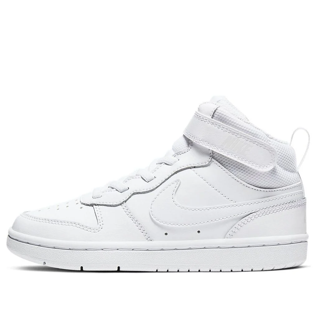 (PS) Nike Court Borough Mid 2Velcro 'Triple White' CD7783-100