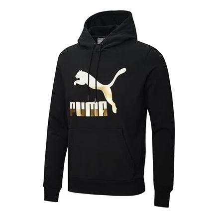 PUMA Classics Printing Drawstring Black Gold Color 599300-51
