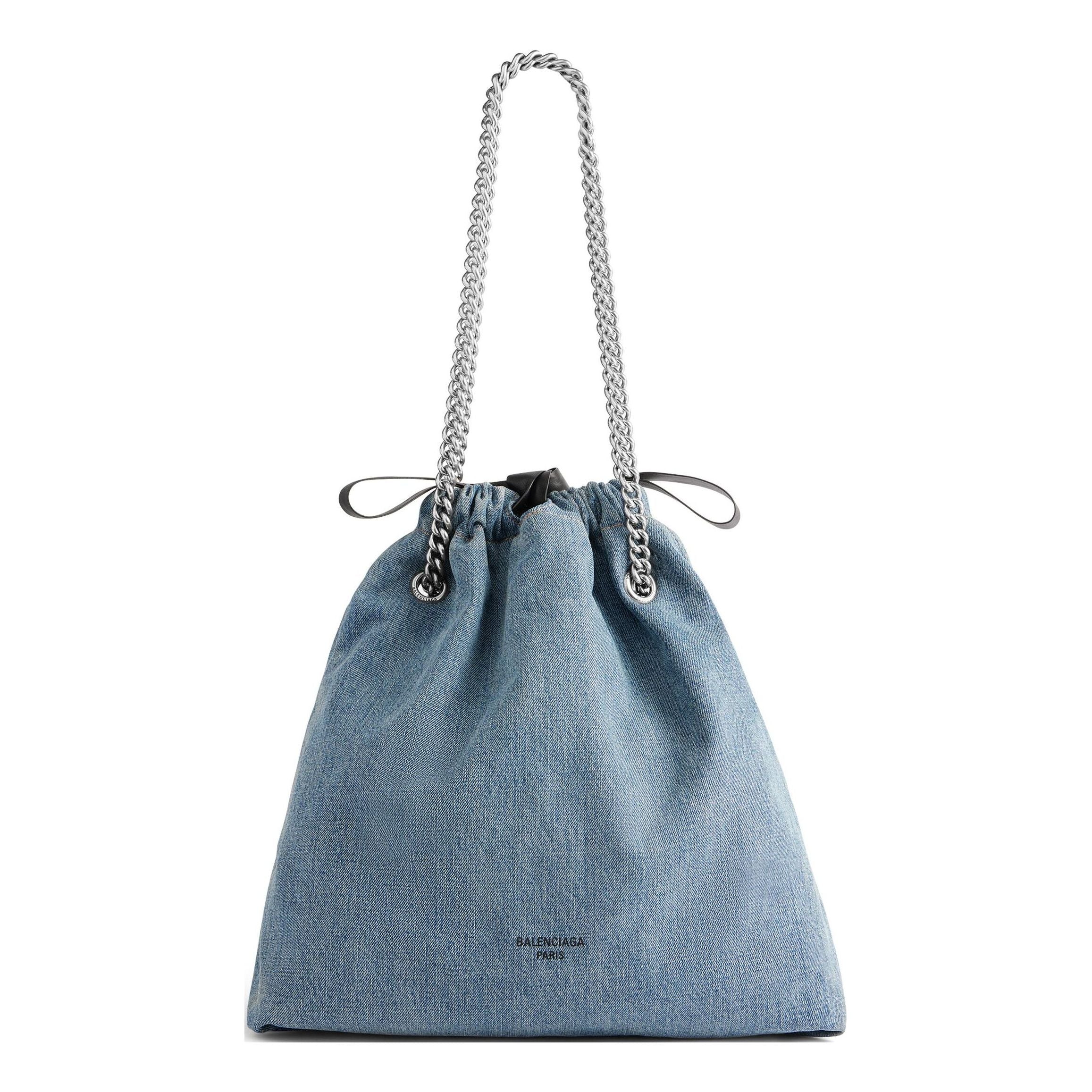 (WMNS) Balenciaga Crush Medium Tote Bag Denim 'Blue' 7429412AAYA4661