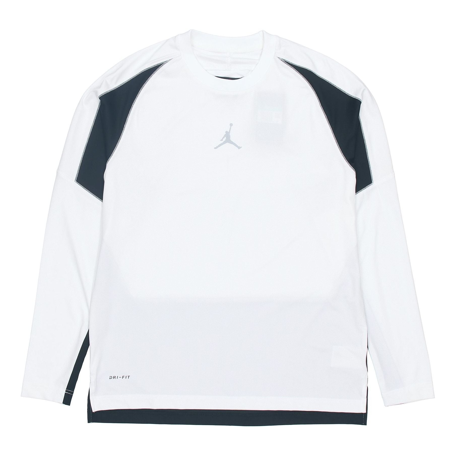Air Jordan Jumpman Colorblock Quick Dry Round Neck Long Sleeves White CV2352-100