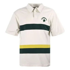 Converse Colorblock Logo Polo Shirt Asia Sizing 'White Dark Green' 10024880-A01