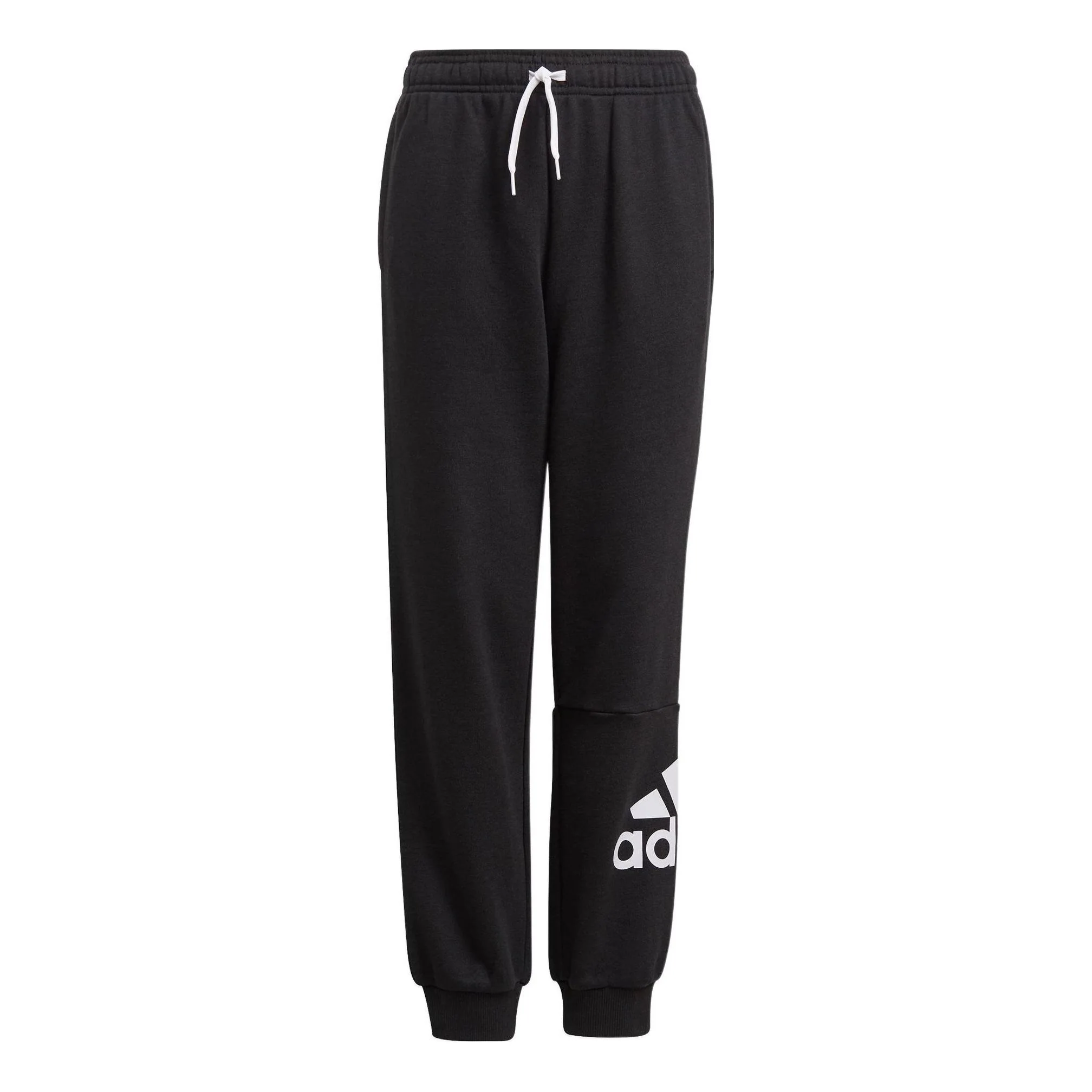 (GS) adidas Essentials French Terry Pants Asia Sizing 'Black White' GN4033