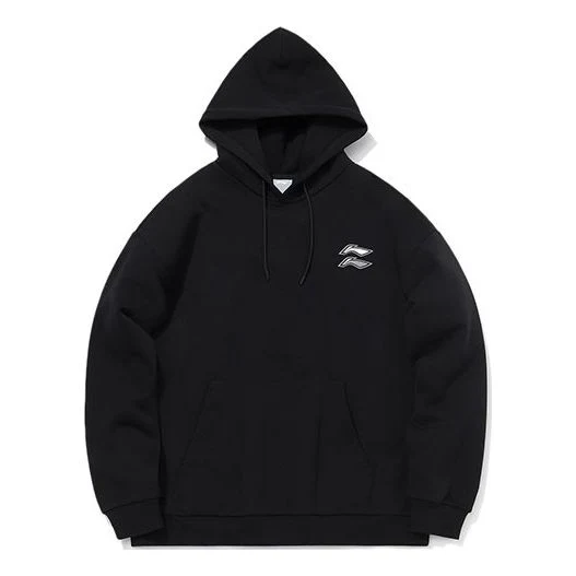 Li-Ning Sports Fashion Series Loose Pullover Hoodie 'Black' AWDQB38-1