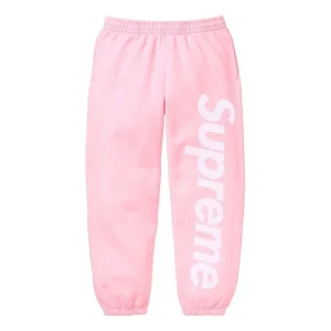 Supreme FW23 Week8 Satin Appliqu Sweatpants 'Pink' SUP-FW23-149