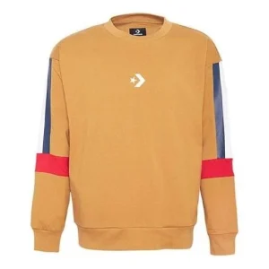 Converse LW Contrast Panel Sweatshirt Asia Sizing 'Brown' 10018022-A02