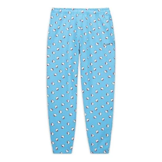 Nike x Hello Kitty Crossover Cat Full Print Casual Sports Long Pants US Edition Unisex Blue DR5517-412