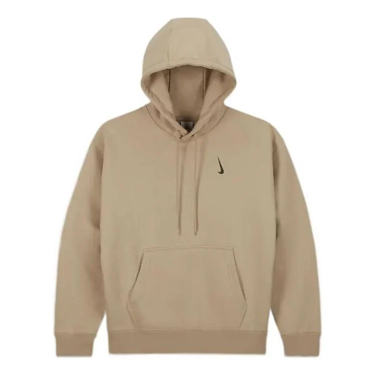 Men's Nike x Billie Eilish Crossover Solid Color Cotton Hooded Long Sleeves Us Edition Brown DQ7750-202