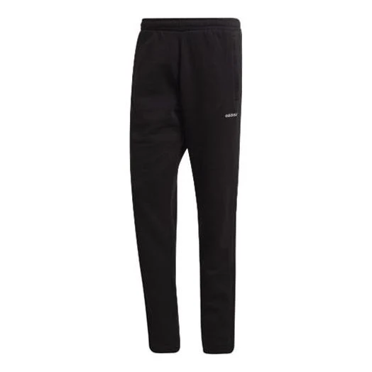 Men's adidas originals Solid Color Printing Sports Pants/Trousers/Joggers Black HC7132