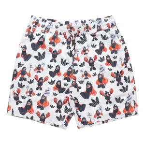 adidas originals Artist Shorts Dragon Printing Sports Breathable White HA4698