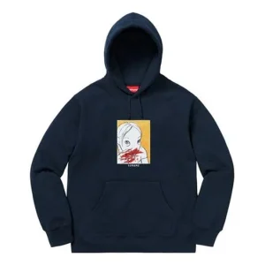 Supreme Nose Bleed Hooded Sweatshirt 'Navy' SUP-FW19-284
