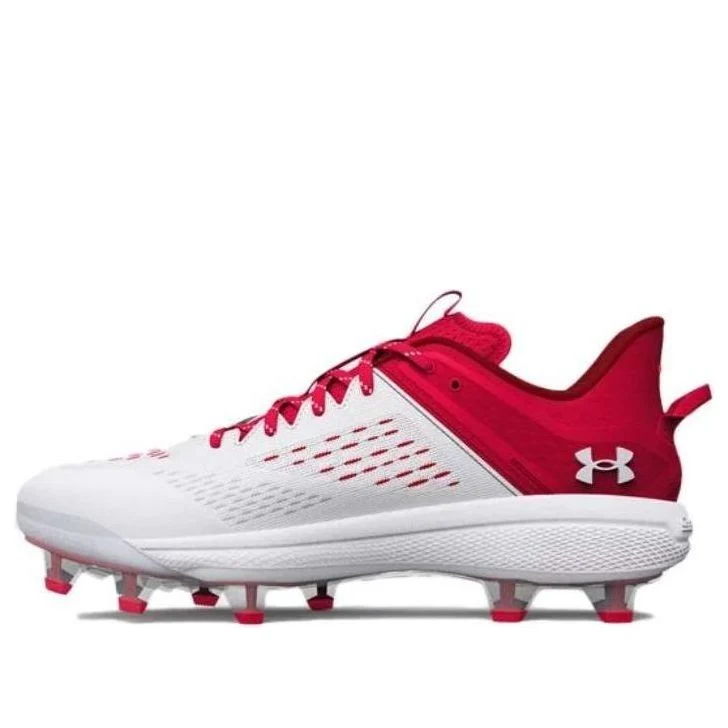 Under Armour Yard Low MT TPU Baseball Cleats 'White Red' 3025591600