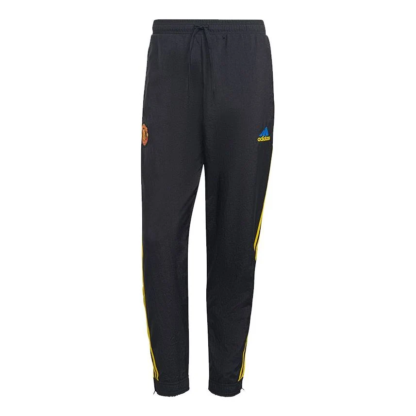adidas Mufc Icon Wo Pn Contrasting Colors Soccer/Football Bundle Feet Sports Pants Black GR3878