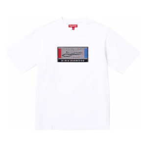 Supreme Intarsia Label T-Shirt 'White Black' SUP-SS24-283