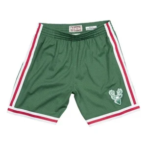 Mitchell & Ness NBA Swingman Shorts Milwaukee Bucks Road 1971-72 'Green' SMSHGS18240-MBUDKGN71