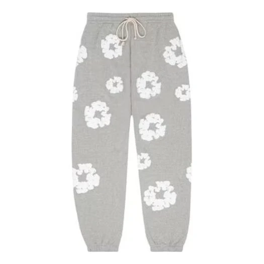 Denim Tears Cotton Wreath Sweatpants 'Grey White' 401-070-30
