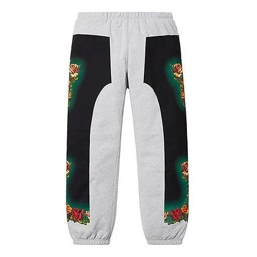 Supreme x Jean Paul Gaultier Floral Print Sweatpants 'Grey Black Green' SUP-SS19-790