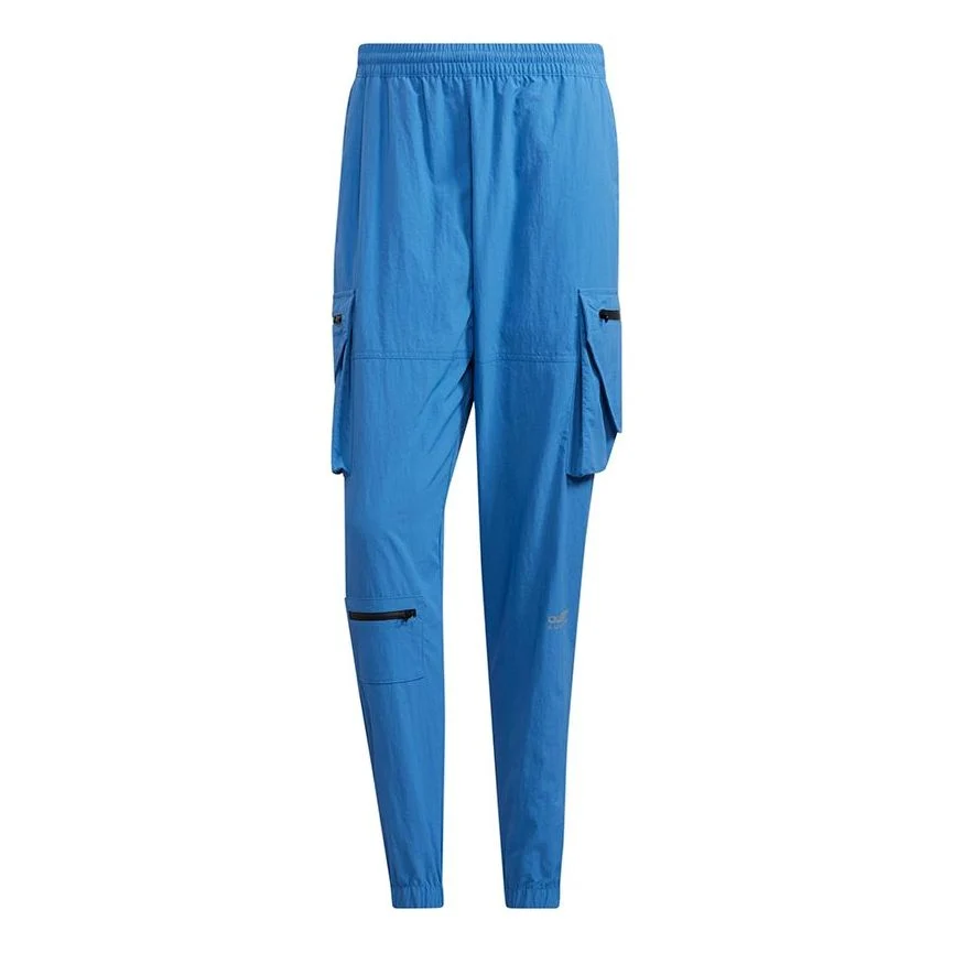 Men's adidas originals Adv Pants 1 Side Pocket Splicing Bundle Feet Sports Pants/Trousers/Joggers Blue H46707
