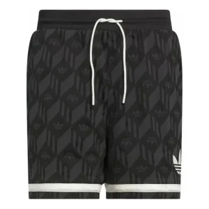 adidas Jacquared Short Asia Sizing 'Black' JD5195