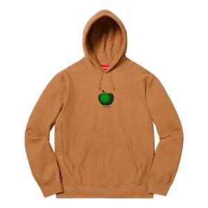 Supreme SS19 Apple Hooded Sweatshirt Brown logo SUP-SS19-064