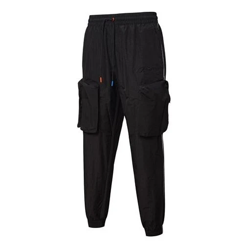 PUMA x ATTEMPT Crossover Casual Drawstring Woven Long Pants Black 598944-01