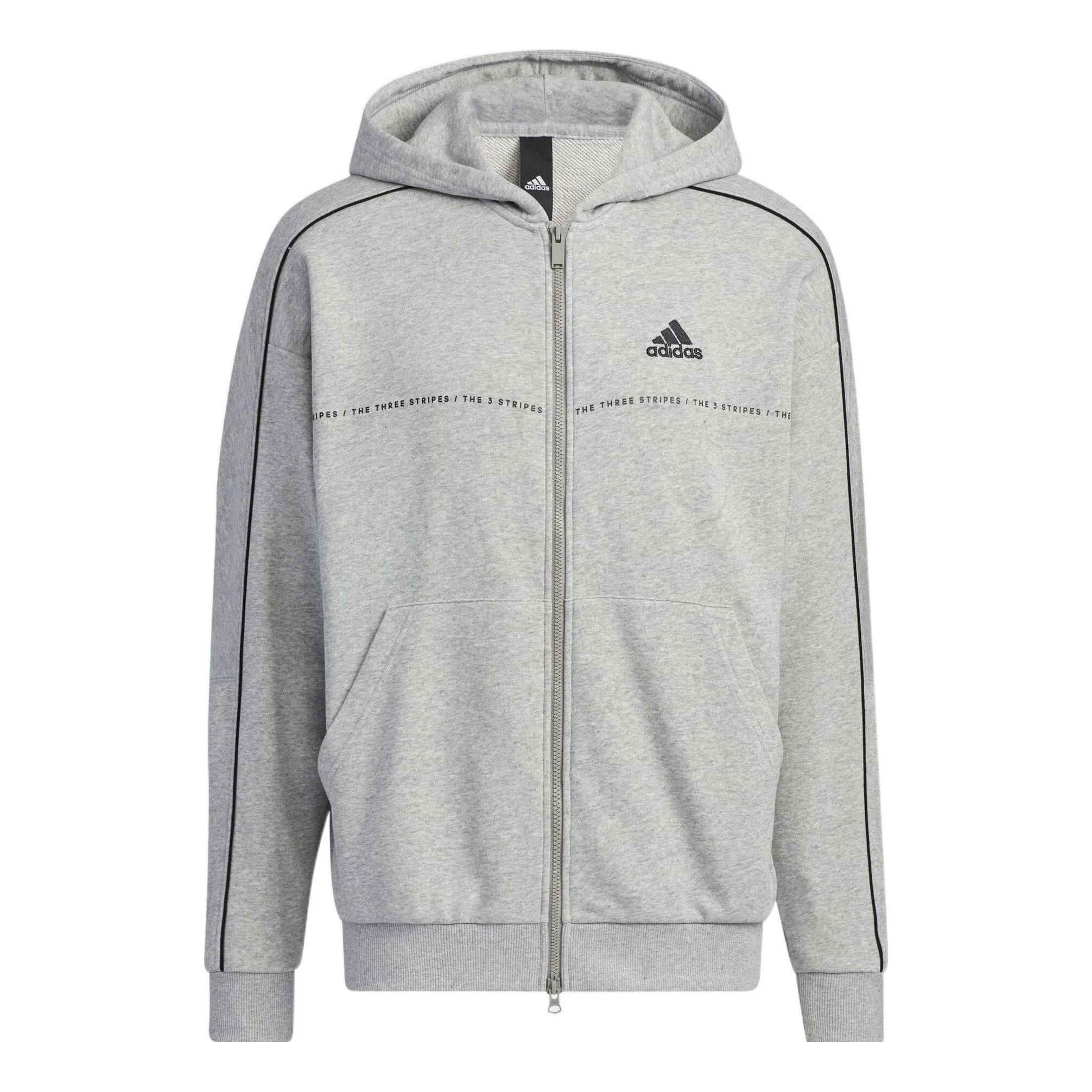 adidas 3-stripes hoodie 'Grey' IA9437