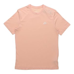 Nike Sportswear Club Embroidered Small Round Neck Short Sleeve Orange AR4999-800