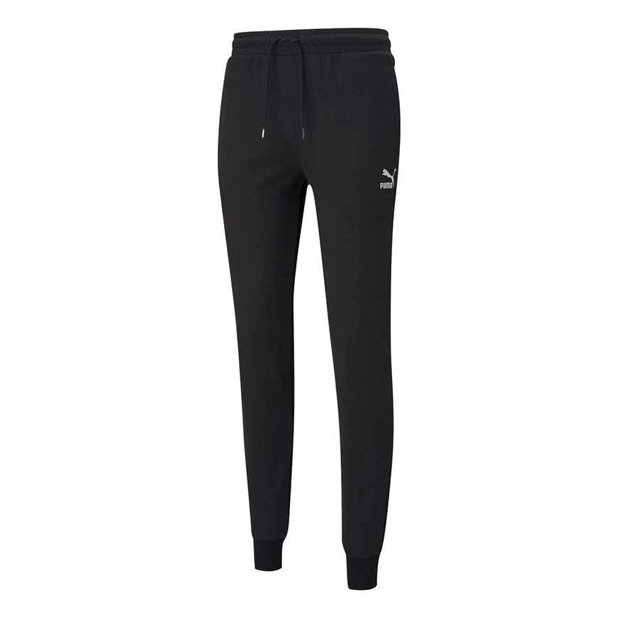 PUMA Classics Athleisure Casual Sports Breathable Lacing Long Pants Black 531375-01
