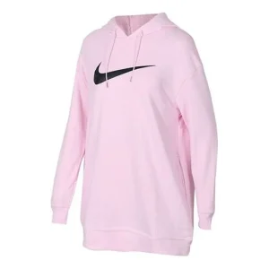 (WMNS) Nike Sportswear Swoosh Hoodie 'Pink Black' AV8291-663