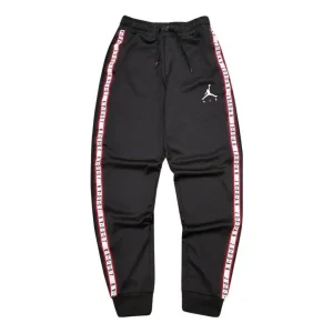 Men's Air Jordan Solid Color Logo Printing Drawstring Casual Joggers/Pants/Trousers Black CJ9474-010