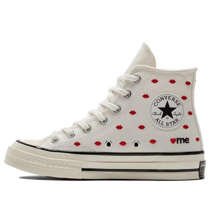 Converse Chuck 70 Embroidered Lips Hi 'Love Me - Vintage White' A01601C
