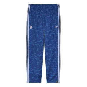 adidas x BAPE Firebird Track Pants Asia Sizing 'Blue' JN7126