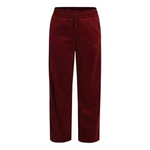 (WMNS) adidas Neo CS TP Velour Pants 'Red White' GK8761