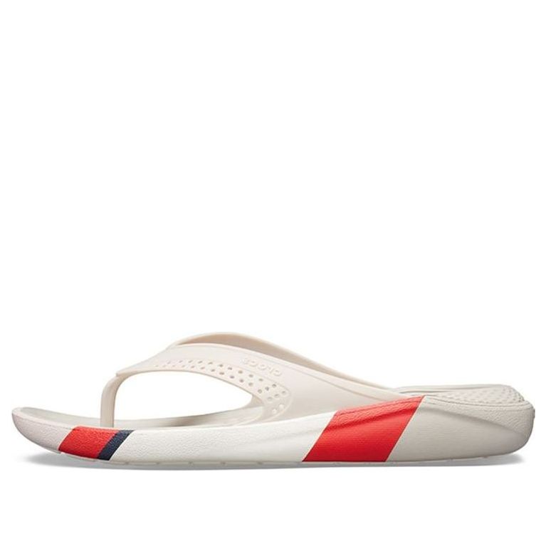 Crocs LiteRide Colorblock Slides 'White Red' 205625-6PL