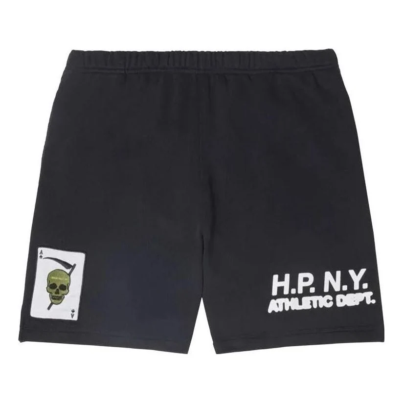 HERON PRESTON SS23 Slogan Print Shorts 'Black' HMCI011S23JER0011001