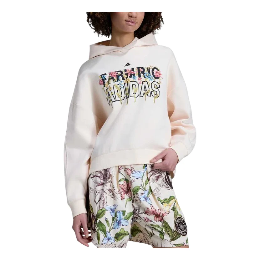 (WMNS) adidas x Farm Rio Hoodie Asia Sizing 'Ecru Tint Shadow Brown Multicolor' KR0253