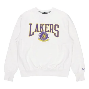 Men's Nike NBA Los Angeles Lakers Fleece Lined Stay Warm Pullover Round Neck Sports Gray White DN4905-051