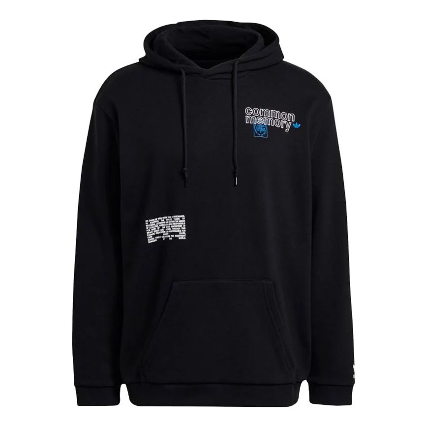 Men's adidas originals Sports Pullover Hooded Casual Knit Black H13507