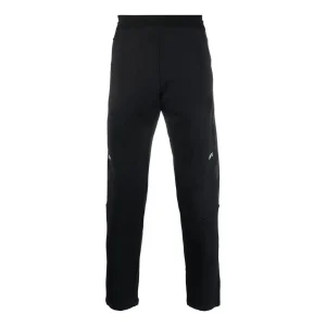 Men's Off-White SS22 Solid Color Logo Printing Straight Sports Pants/Trousers/Joggers Black OMVG020C99FAB0011001