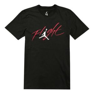 Air Jordan Jumpman Logo Round Neck Athleisure Casual Sports Short Sleeve Black BQ1456-010