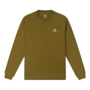 Converse Go-To Embroidered Star Chevron Standard-Fit T-Shirt Asia Sizing 'Olive' 10023872-A10