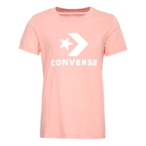 (WMNS) Converse Classic Logo Printing Short Sleeve Pink 10009152-A11